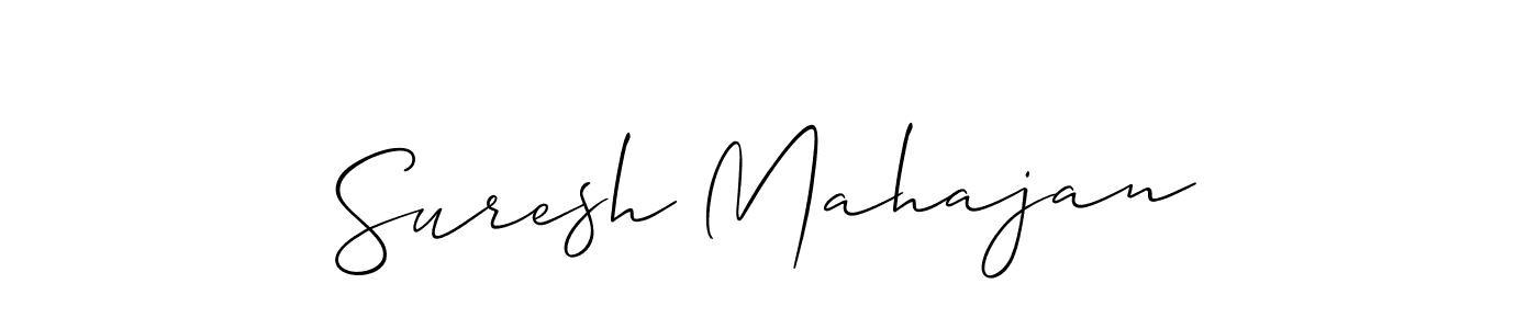 You should practise on your own different ways (Allison_Script) to write your name (Suresh Mahajan) in signature. don't let someone else do it for you. Suresh Mahajan signature style 2 images and pictures png