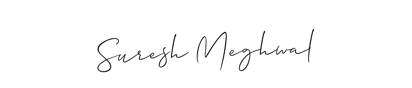 It looks lik you need a new signature style for name Suresh Meghwal. Design unique handwritten (Allison_Script) signature with our free signature maker in just a few clicks. Suresh Meghwal signature style 2 images and pictures png