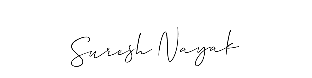 It looks lik you need a new signature style for name Suresh Nayak. Design unique handwritten (Allison_Script) signature with our free signature maker in just a few clicks. Suresh Nayak signature style 2 images and pictures png