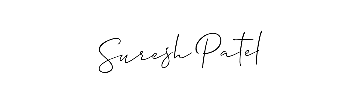The best way (Allison_Script) to make a short signature is to pick only two or three words in your name. The name Suresh Patel include a total of six letters. For converting this name. Suresh Patel signature style 2 images and pictures png