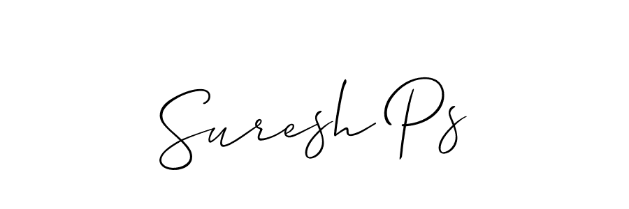 if you are searching for the best signature style for your name Suresh Ps. so please give up your signature search. here we have designed multiple signature styles  using Allison_Script. Suresh Ps signature style 2 images and pictures png