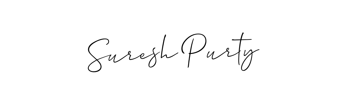 It looks lik you need a new signature style for name Suresh Purty. Design unique handwritten (Allison_Script) signature with our free signature maker in just a few clicks. Suresh Purty signature style 2 images and pictures png