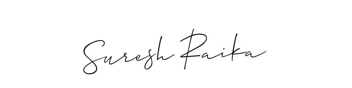 Make a beautiful signature design for name Suresh Raika. With this signature (Allison_Script) style, you can create a handwritten signature for free. Suresh Raika signature style 2 images and pictures png