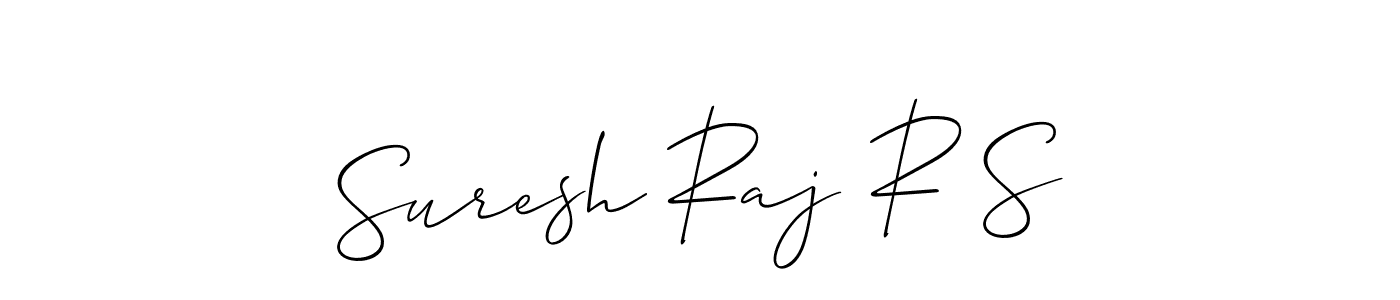 Suresh Raj R S stylish signature style. Best Handwritten Sign (Allison_Script) for my name. Handwritten Signature Collection Ideas for my name Suresh Raj R S. Suresh Raj R S signature style 2 images and pictures png