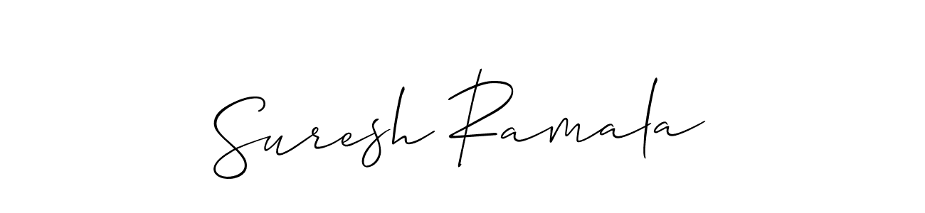 Use a signature maker to create a handwritten signature online. With this signature software, you can design (Allison_Script) your own signature for name Suresh Ramala. Suresh Ramala signature style 2 images and pictures png