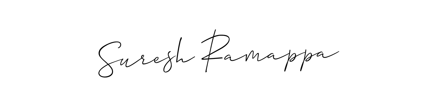 How to make Suresh Ramappa name signature. Use Allison_Script style for creating short signs online. This is the latest handwritten sign. Suresh Ramappa signature style 2 images and pictures png