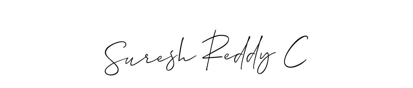 The best way (Allison_Script) to make a short signature is to pick only two or three words in your name. The name Suresh Reddy C include a total of six letters. For converting this name. Suresh Reddy C signature style 2 images and pictures png