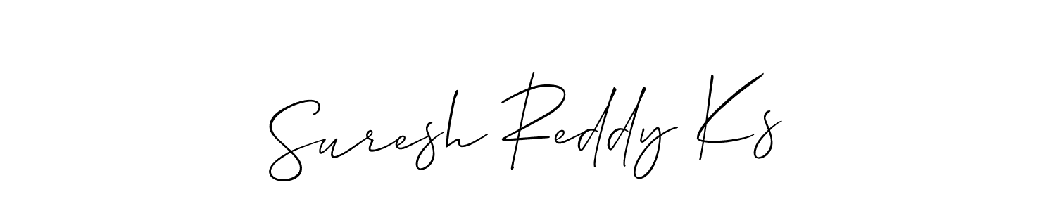 Make a beautiful signature design for name Suresh Reddy Ks. With this signature (Allison_Script) style, you can create a handwritten signature for free. Suresh Reddy Ks signature style 2 images and pictures png