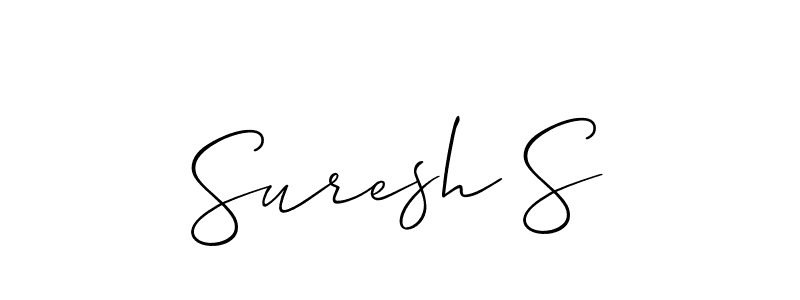 Also You can easily find your signature by using the search form. We will create Suresh S name handwritten signature images for you free of cost using Allison_Script sign style. Suresh S signature style 2 images and pictures png