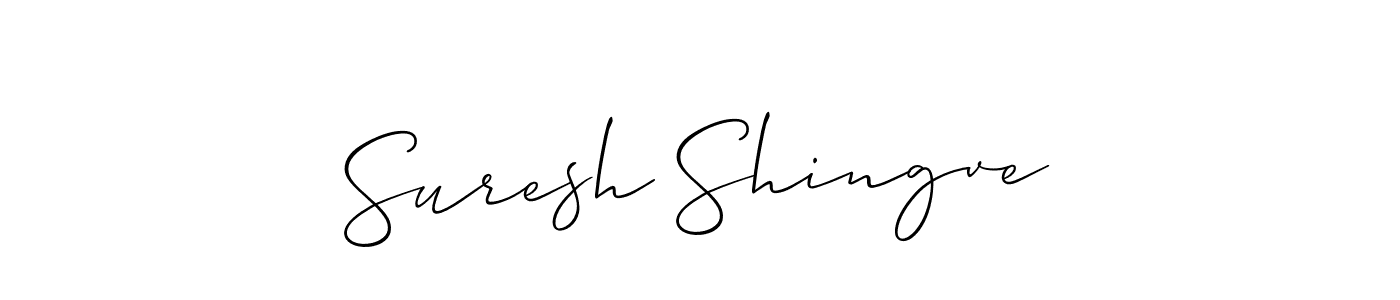 Make a beautiful signature design for name Suresh Shingve. With this signature (Allison_Script) style, you can create a handwritten signature for free. Suresh Shingve signature style 2 images and pictures png