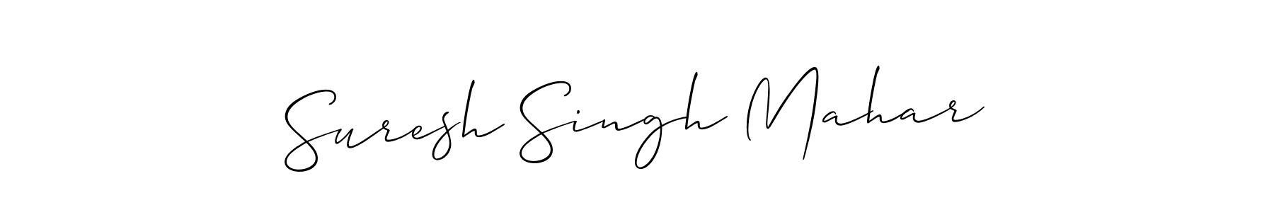 How to make Suresh Singh Mahar name signature. Use Allison_Script style for creating short signs online. This is the latest handwritten sign. Suresh Singh Mahar signature style 2 images and pictures png