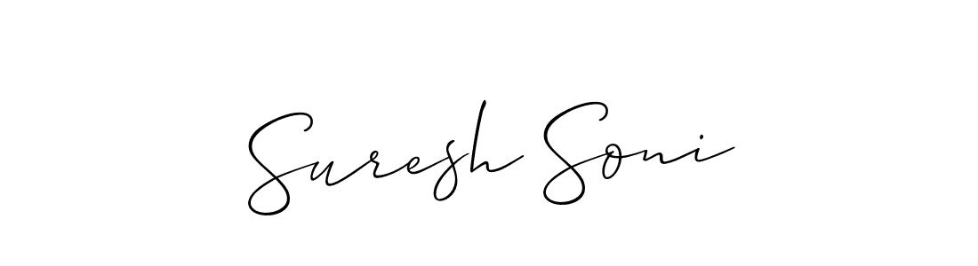 It looks lik you need a new signature style for name Suresh Soni. Design unique handwritten (Allison_Script) signature with our free signature maker in just a few clicks. Suresh Soni signature style 2 images and pictures png