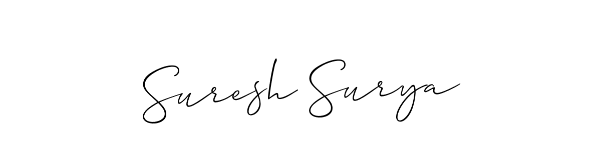 This is the best signature style for the Suresh Surya name. Also you like these signature font (Allison_Script). Mix name signature. Suresh Surya signature style 2 images and pictures png