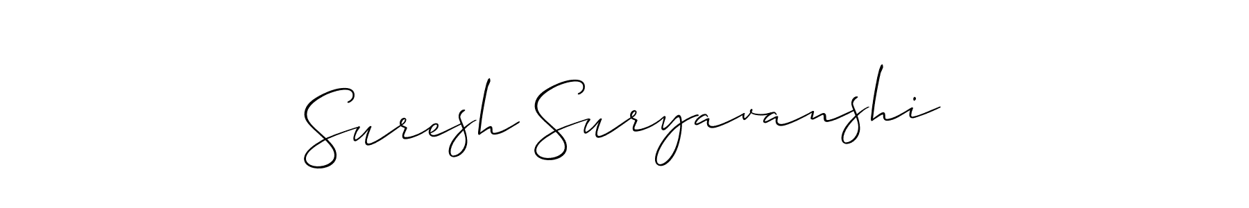 if you are searching for the best signature style for your name Suresh Suryavanshi. so please give up your signature search. here we have designed multiple signature styles  using Allison_Script. Suresh Suryavanshi signature style 2 images and pictures png