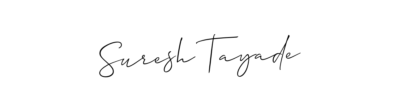 if you are searching for the best signature style for your name Suresh Tayade. so please give up your signature search. here we have designed multiple signature styles  using Allison_Script. Suresh Tayade signature style 2 images and pictures png