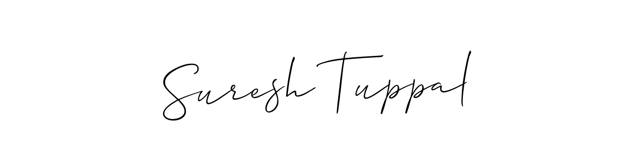 How to make Suresh Tuppal signature? Allison_Script is a professional autograph style. Create handwritten signature for Suresh Tuppal name. Suresh Tuppal signature style 2 images and pictures png