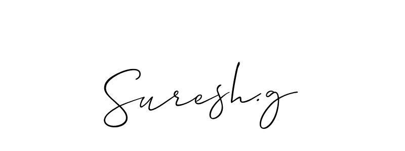 It looks lik you need a new signature style for name Suresh.g. Design unique handwritten (Allison_Script) signature with our free signature maker in just a few clicks. Suresh.g signature style 2 images and pictures png