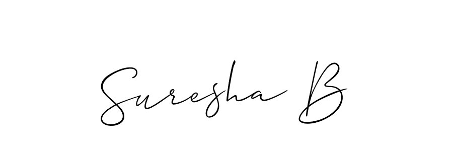 Allison_Script is a professional signature style that is perfect for those who want to add a touch of class to their signature. It is also a great choice for those who want to make their signature more unique. Get Suresha B name to fancy signature for free. Suresha B signature style 2 images and pictures png