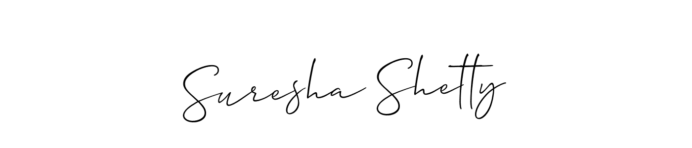 Similarly Allison_Script is the best handwritten signature design. Signature creator online .You can use it as an online autograph creator for name Suresha Shetty. Suresha Shetty signature style 2 images and pictures png