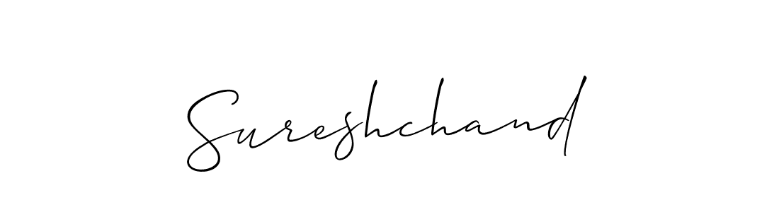 Use a signature maker to create a handwritten signature online. With this signature software, you can design (Allison_Script) your own signature for name Sureshchand. Sureshchand signature style 2 images and pictures png