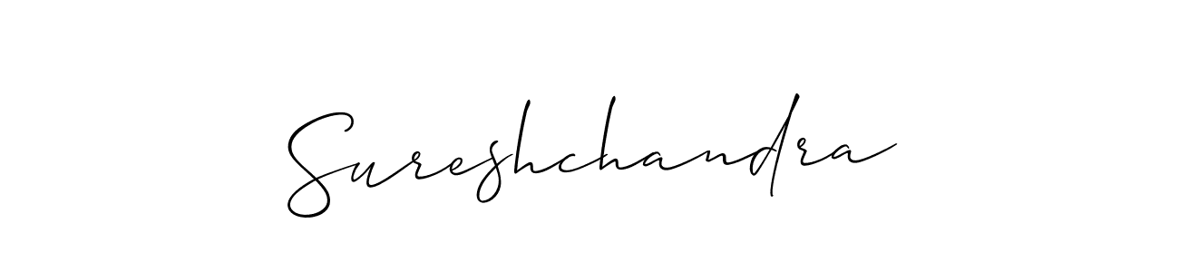 How to Draw Sureshchandra signature style? Allison_Script is a latest design signature styles for name Sureshchandra. Sureshchandra signature style 2 images and pictures png