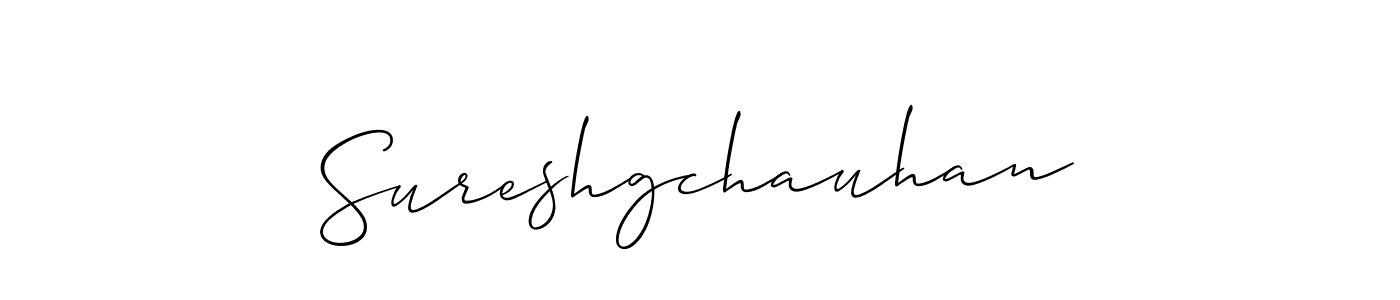 How to make Sureshgchauhan signature? Allison_Script is a professional autograph style. Create handwritten signature for Sureshgchauhan name. Sureshgchauhan signature style 2 images and pictures png