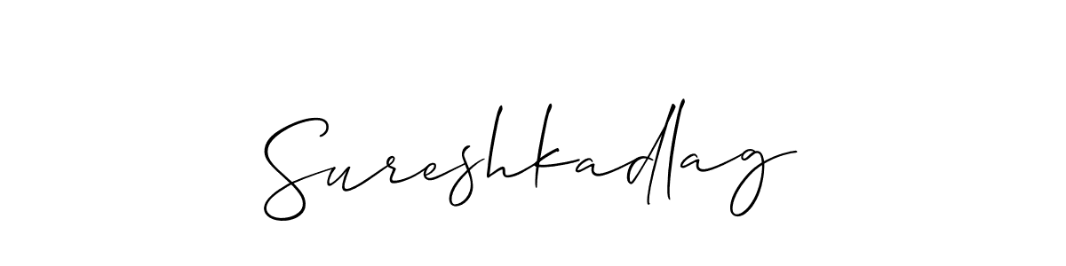 Create a beautiful signature design for name Sureshkadlag. With this signature (Allison_Script) fonts, you can make a handwritten signature for free. Sureshkadlag signature style 2 images and pictures png