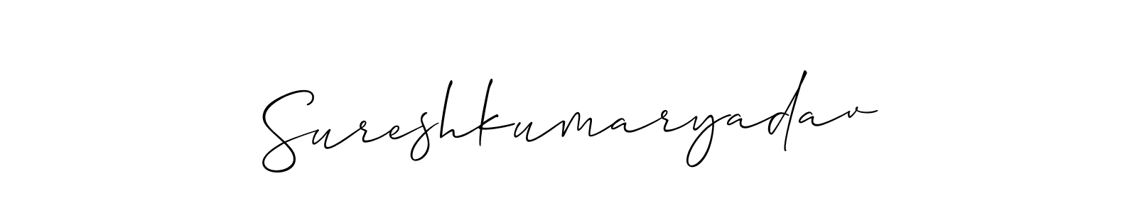 This is the best signature style for the Sureshkumaryadav name. Also you like these signature font (Allison_Script). Mix name signature. Sureshkumaryadav signature style 2 images and pictures png