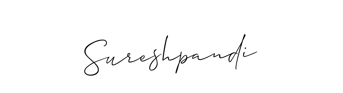 Create a beautiful signature design for name Sureshpandi. With this signature (Allison_Script) fonts, you can make a handwritten signature for free. Sureshpandi signature style 2 images and pictures png