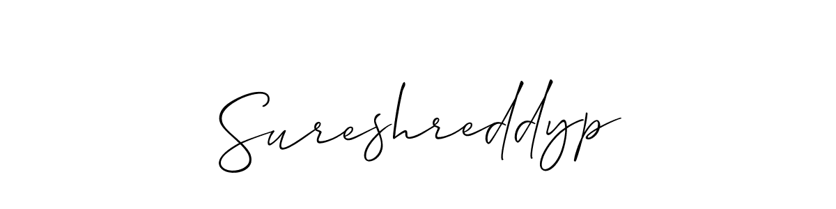 How to make Sureshreddyp name signature. Use Allison_Script style for creating short signs online. This is the latest handwritten sign. Sureshreddyp signature style 2 images and pictures png