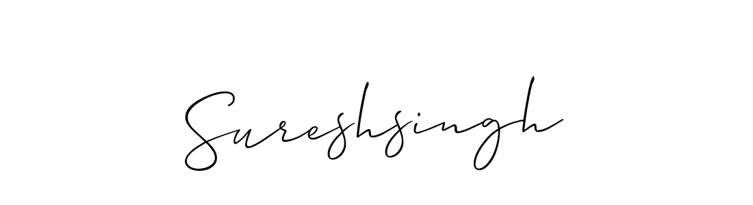 Use a signature maker to create a handwritten signature online. With this signature software, you can design (Allison_Script) your own signature for name Sureshsingh. Sureshsingh signature style 2 images and pictures png