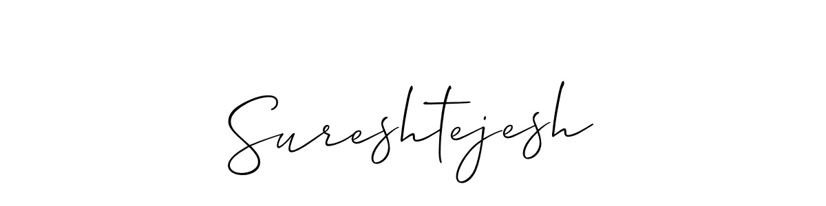 Create a beautiful signature design for name Sureshtejesh. With this signature (Allison_Script) fonts, you can make a handwritten signature for free. Sureshtejesh signature style 2 images and pictures png