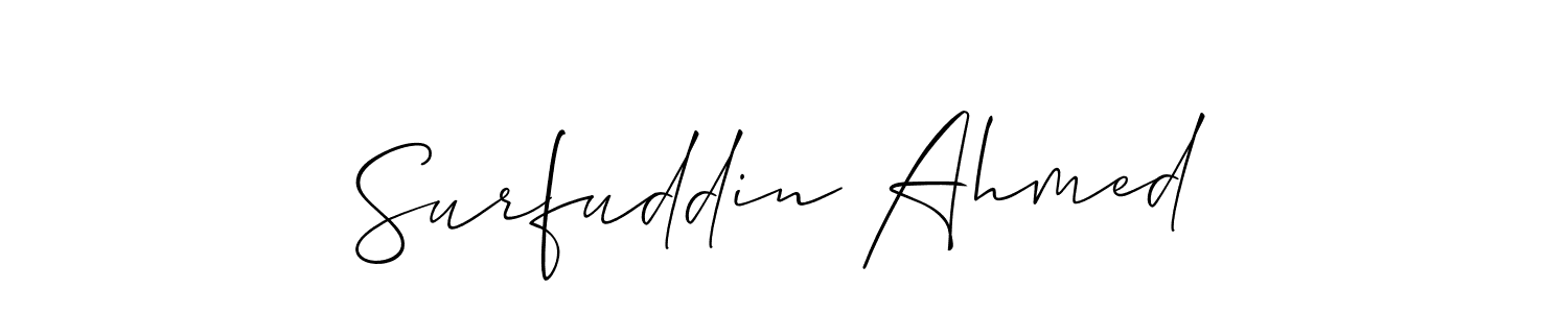 How to make Surfuddin Ahmed signature? Allison_Script is a professional autograph style. Create handwritten signature for Surfuddin Ahmed name. Surfuddin Ahmed signature style 2 images and pictures png