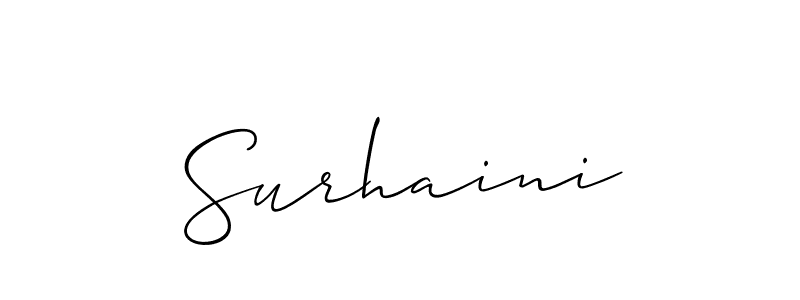 You can use this online signature creator to create a handwritten signature for the name Surhaini. This is the best online autograph maker. Surhaini signature style 2 images and pictures png