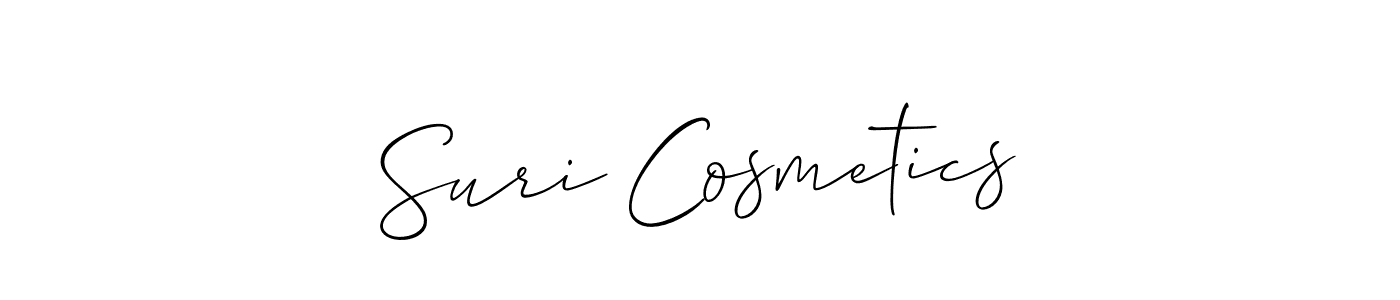 Also we have Suri Cosmetics name is the best signature style. Create professional handwritten signature collection using Allison_Script autograph style. Suri Cosmetics signature style 2 images and pictures png
