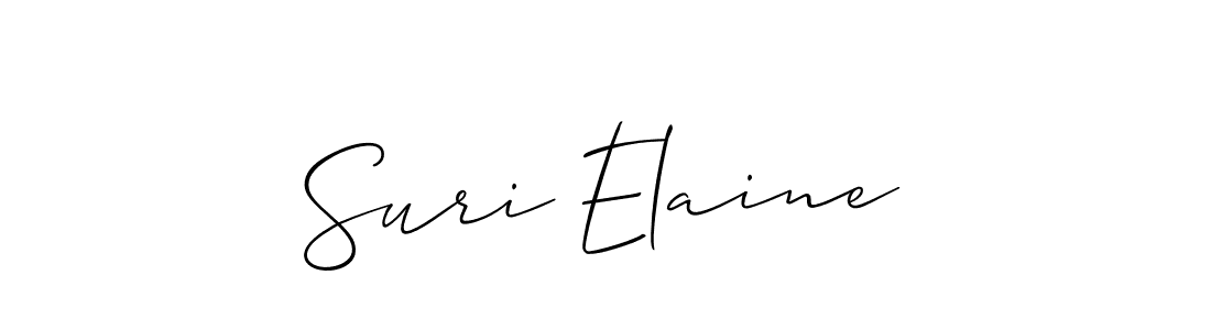 How to make Suri Elaine signature? Allison_Script is a professional autograph style. Create handwritten signature for Suri Elaine name. Suri Elaine signature style 2 images and pictures png