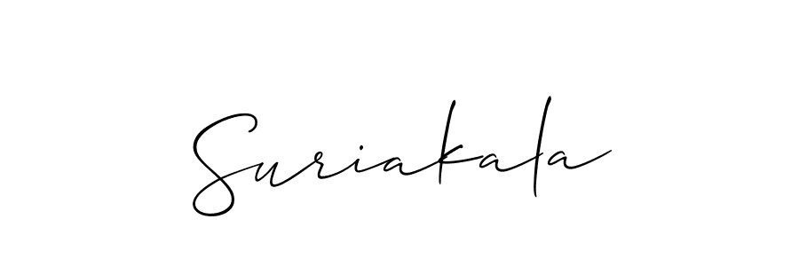 Design your own signature with our free online signature maker. With this signature software, you can create a handwritten (Allison_Script) signature for name Suriakala. Suriakala signature style 2 images and pictures png