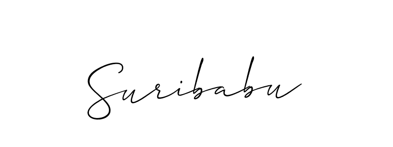 How to make Suribabu name signature. Use Allison_Script style for creating short signs online. This is the latest handwritten sign. Suribabu signature style 2 images and pictures png