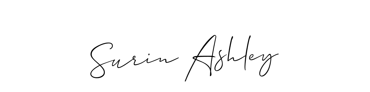 Use a signature maker to create a handwritten signature online. With this signature software, you can design (Allison_Script) your own signature for name Surin Ashley. Surin Ashley signature style 2 images and pictures png
