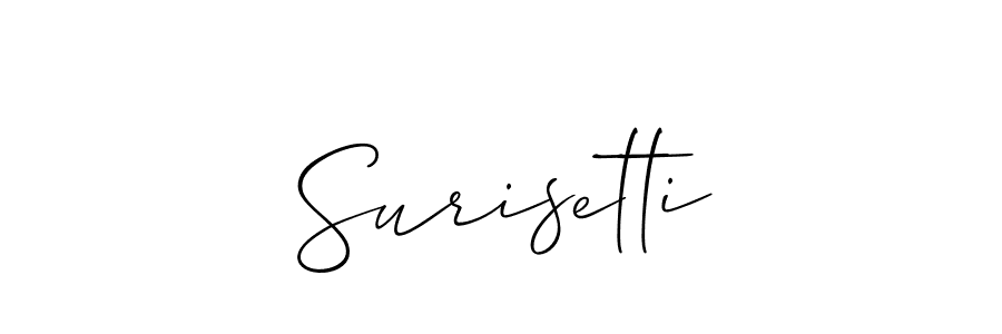 Create a beautiful signature design for name Surisetti. With this signature (Allison_Script) fonts, you can make a handwritten signature for free. Surisetti signature style 2 images and pictures png