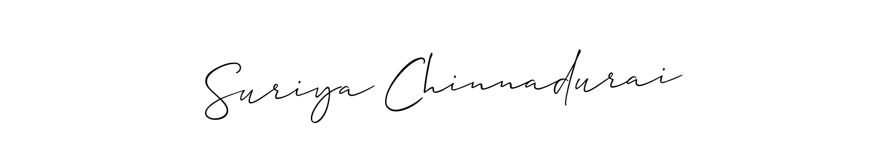 Also we have Suriya Chinnadurai name is the best signature style. Create professional handwritten signature collection using Allison_Script autograph style. Suriya Chinnadurai signature style 2 images and pictures png