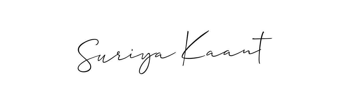 Similarly Allison_Script is the best handwritten signature design. Signature creator online .You can use it as an online autograph creator for name Suriya Kaant. Suriya Kaant signature style 2 images and pictures png