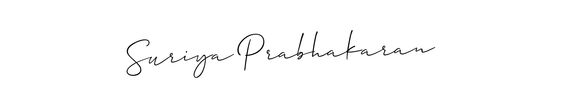 How to make Suriya Prabhakaran signature? Allison_Script is a professional autograph style. Create handwritten signature for Suriya Prabhakaran name. Suriya Prabhakaran signature style 2 images and pictures png