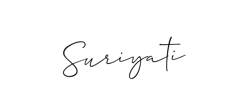 This is the best signature style for the Suriyati name. Also you like these signature font (Allison_Script). Mix name signature. Suriyati signature style 2 images and pictures png