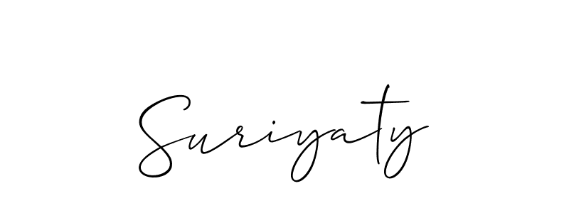 Once you've used our free online signature maker to create your best signature Allison_Script style, it's time to enjoy all of the benefits that Suriyaty name signing documents. Suriyaty signature style 2 images and pictures png