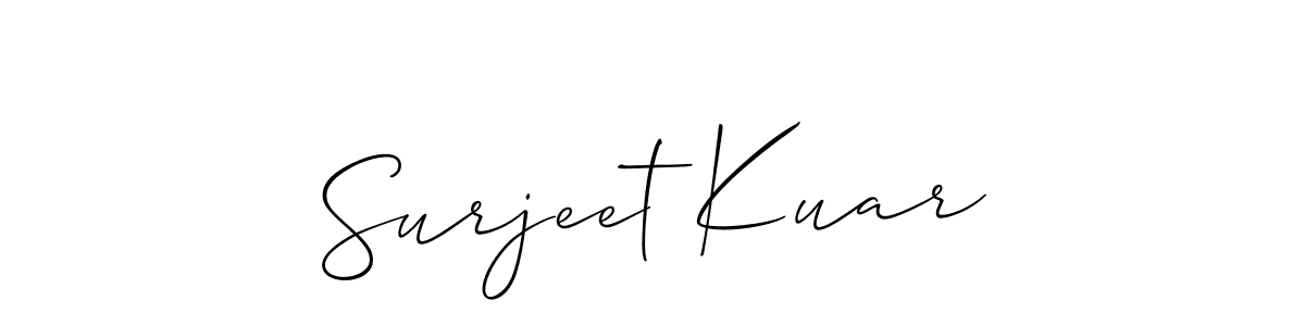 You should practise on your own different ways (Allison_Script) to write your name (Surjeet Kuar) in signature. don't let someone else do it for you. Surjeet Kuar signature style 2 images and pictures png