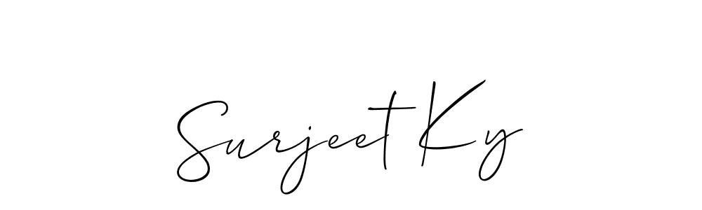 How to make Surjeet Ky name signature. Use Allison_Script style for creating short signs online. This is the latest handwritten sign. Surjeet Ky signature style 2 images and pictures png