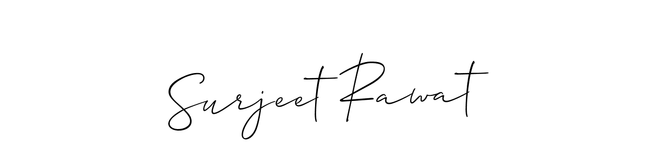 Create a beautiful signature design for name Surjeet Rawat. With this signature (Allison_Script) fonts, you can make a handwritten signature for free. Surjeet Rawat signature style 2 images and pictures png