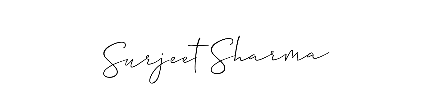 Design your own signature with our free online signature maker. With this signature software, you can create a handwritten (Allison_Script) signature for name Surjeet Sharma. Surjeet Sharma signature style 2 images and pictures png