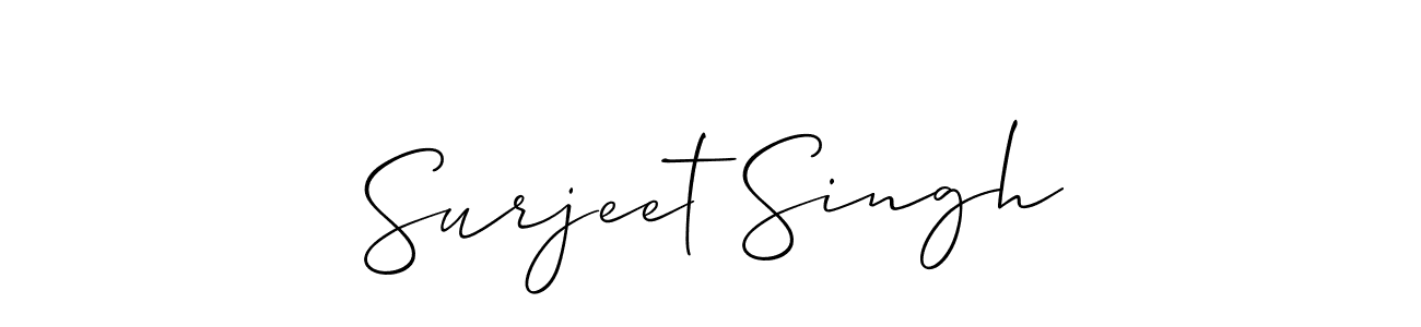 Allison_Script is a professional signature style that is perfect for those who want to add a touch of class to their signature. It is also a great choice for those who want to make their signature more unique. Get Surjeet Singh name to fancy signature for free. Surjeet Singh signature style 2 images and pictures png